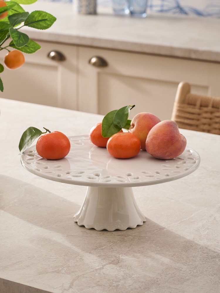Cream Alice Floral Cake Stand - Image 1 of 4