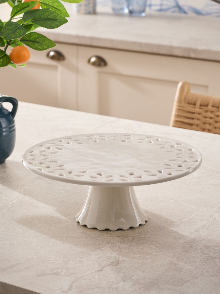 Cream Alice Floral Cake Stand - Image 2 of 4