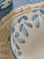 Set of 2 Blue Alice Pasta Bowls - Image 3 of 6