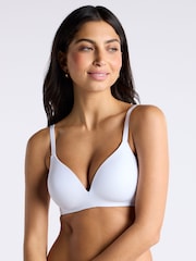 Boux Avenue Non Wired Comfort Microfibre White Plunge Bra - Image 5 of 5