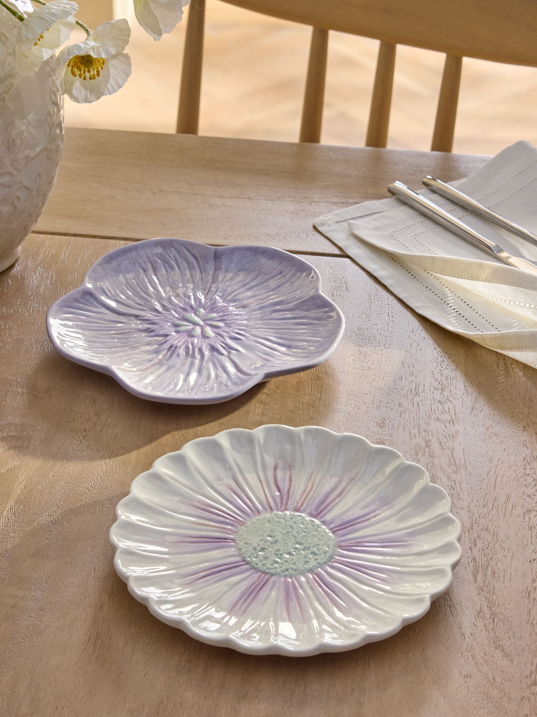 oldsea 花Rim.プレス 2個セット Buy Set of 2 Lilac Flower Side Plates from Next USA