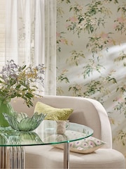 Green Rosa Flower Glass Serving Bowl - Image 5 of 7