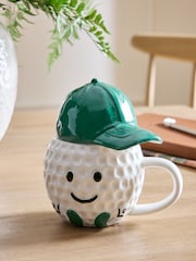 White Golf Mug with Lid - Image 2 of 4
