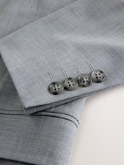 Light Grey Slim Fit Motionflex Textured Suit Jacket - Image 10 of 11