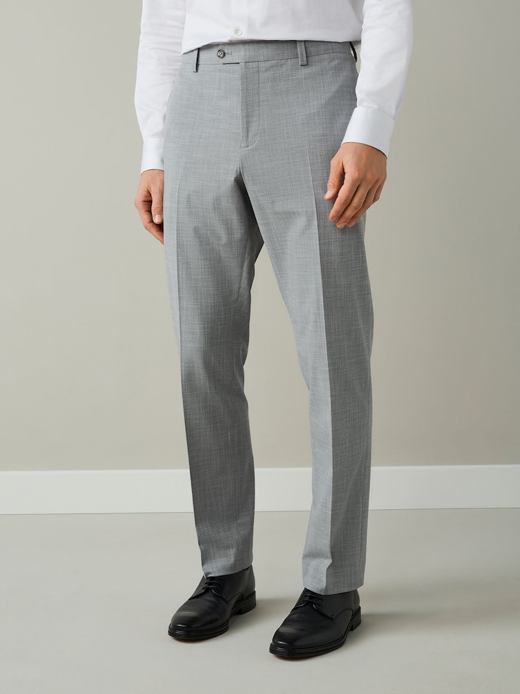 боз - Slim Fit Motionflex Textured Suit Trousers - 10ичинен 1 сүрөт