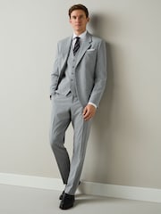 боз - Motionflex Textured Suit Waistcoat - 4ичинен 2 сүрөт