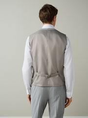 боз - Motionflex Textured Suit Waistcoat - 4ичинен 3 сүрөт