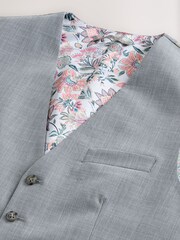 Grey Motionflex Textured Suit Waistcoat - Image 8 of 10