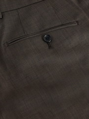 Maro - N.Premium Tailored Fit Merino Wool Blend Texture Suit Trousers - Imaginea 9 din 9