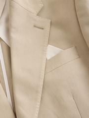 Stone Signature Tailored Fit Emmetex Italian Cotton Linen Suit Jacket - Image 10 of 11
