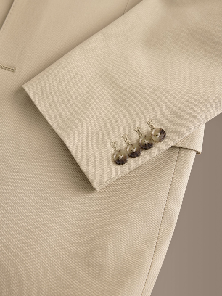 Stone Signature Tailored Fit Emmetex Italian Cotton Linen Suit Jacket - Image 11 of 11