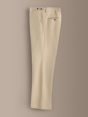 Stone Signature Tailored Fit Emmetex Italian Cotton Linen Suit Trousers - Image 6 of 9
