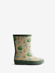 Hunter Green Kids First Classic Lilly Pad Print Wellies - Image 1 of 4