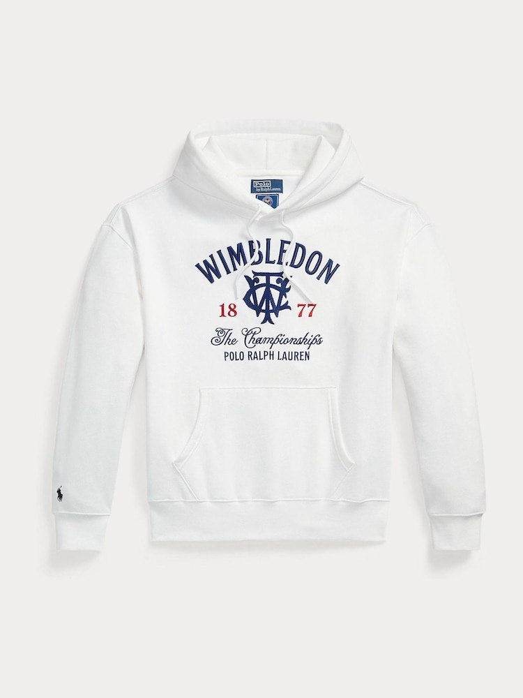 Polo Ralph Lauren White Wimbledon Umpire Bear Relaxed Fit Crewneck Sweatshirt - Image 1 of 1