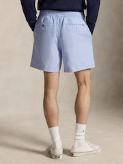 Polo Ralph Lauren Office Blue Wimbledon Crest Embroidery Chambray Prepster Shorts - Image 3 of 4