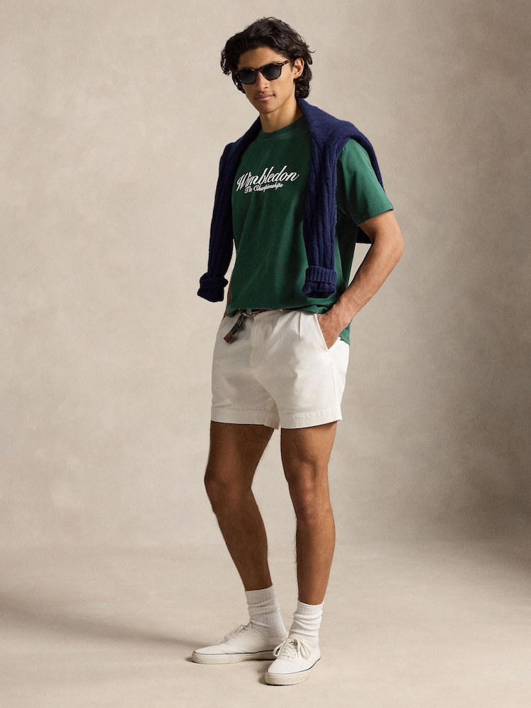 Polo Ralph Lauren Moss Agate Wimbledon Short Sleeve Script Logo T-Shirt - Image 1 of 3