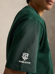 Polo Ralph Lauren Moss Agate Wimbledon Short Sleeve Script Logo T-Shirt - Image 3 of 3