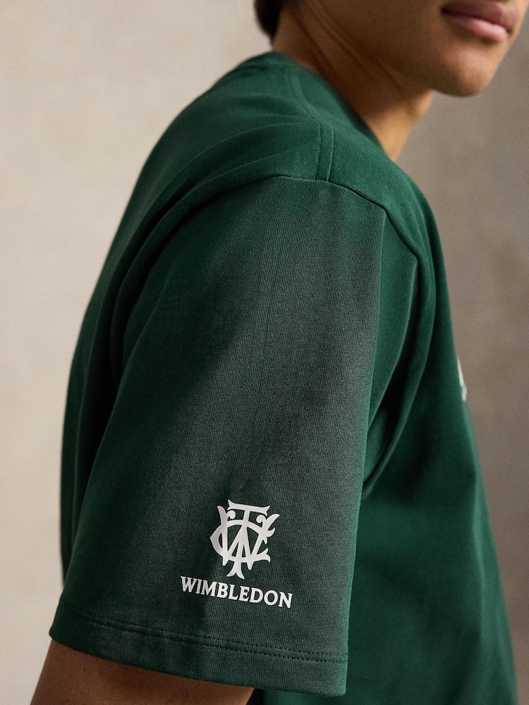 Polo Ralph Lauren Moss Agate Wimbledon Short Sleeve Script Logo T-Shirt - Image 3 of 3