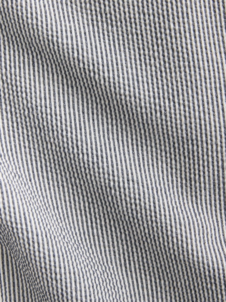 Blue Signature Leomaster Tailored Fit Seersucker Texture Stripe Suit Trousers - Image 12 of 12