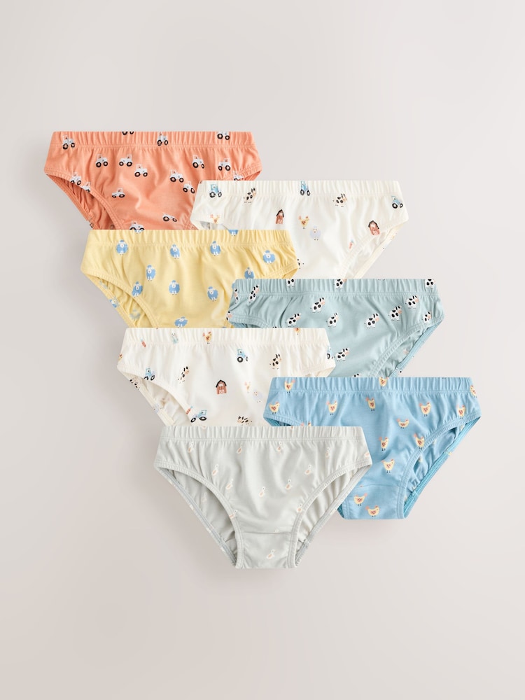 Farm Animal Printed Briefs 7 Pack (1.5-10yrs) - Image 1 of 11