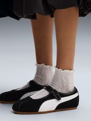 Puma Black/White Tacklette Trainers - Image 7 of 8