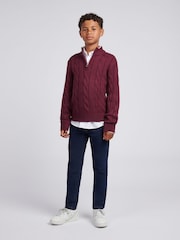 Lila - U.S. Polo Assn. Boys Cable Knit Funnel Jumpers - Bild 3 von 7