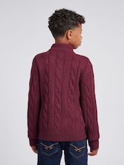 Lila - U.S. Polo Assn. Boys Cable Knit Funnel Jumpers - Bild 4 von 7