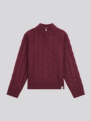 Lila - U.S. Polo Assn. Boys Cable Knit Funnel Jumpers - Bild 5 von 7