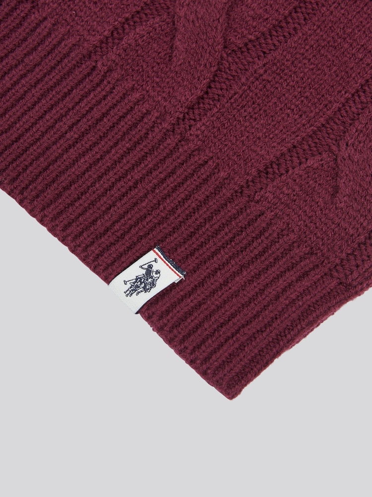 Lila - U.S. Polo Assn. Boys Cable Knit Funnel Jumpers - Bild 7 von 7