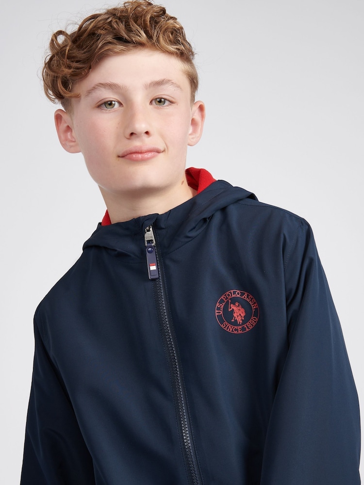 U.S. Polo Assn. Blue Boys Fleece Lined Windcheater - Image 2 of 12 U.S. Polo Assn. Blue Boys Fleece Lined Windcheater - Image 2 of 12
