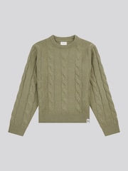 U.S. Polo Assn. Grey Boys Cable Knit Crew Jumper - Image 5 of 7