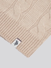 U.S. Polo Assn. Natural Boys Cable Knit Crew Jumper - Image 7 of 7