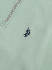 U.S. Polo Assn. Green Double Horsemen ¼ Zip Sweatshirt - Image 8 of 8