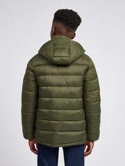U.S. Polo Assn. Green Hooded Quilted Jacket - Image 2 of 9