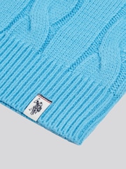 U.S. Polo Assn. Heritage Blue Boys Cable Knit Crew Jumper - Image 7 of 7