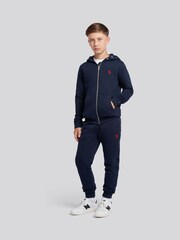 U.S. Polo Assn. Blue Double Horsemen Zip Hoodie - Image 1 of 5
