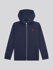 U.S. Polo Assn. Blue Double Horsemen Zip Hoodie - Image 2 of 5