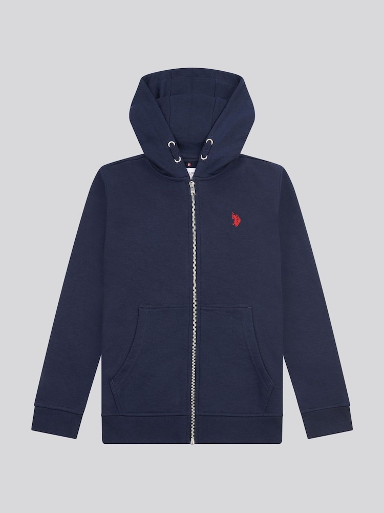 U.S. Polo Assn. Blue Double Horsemen Zip Hoodie - Image 2 of 5 U.S. Polo Assn. Blue Double Horsemen Zip Hoodie - Image 2 of 5