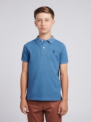 U.S. Polo Assn. Blue Horizon Double Horsemen Polo Shirt - Image 1 of 7