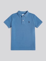 U.S. Polo Assn. Blue Horizon Double Horsemen Polo Shirt - Image 5 of 7
