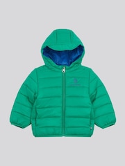 U.S. Polo Assn. Golf Green Hooded Quilted Jacket with Peak - Image 1 of 4