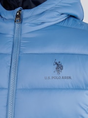 U.S. Polo Assn. Blue Hooded Quilted Jacket - Image 8 of 9