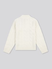 Weiß - U.S. Polo Assn. Boys Cable Knit Funnel Jumpers - Bild 6 von 7