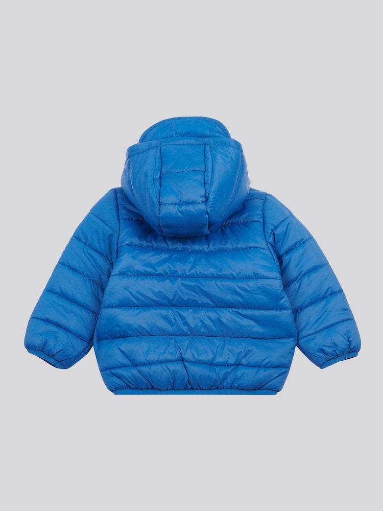 U.S. Polo Assn. Blue Hooded Quilted Jacket with Peak - Image 2 of 4 U.S. Polo Assn. Blue Hooded Quilted Jacket with Peak - Image 2 of 4