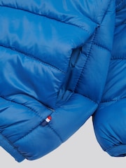 U.S. Polo Assn. Blue Hooded Quilted Jacket with Peak - Image 4 of 4
