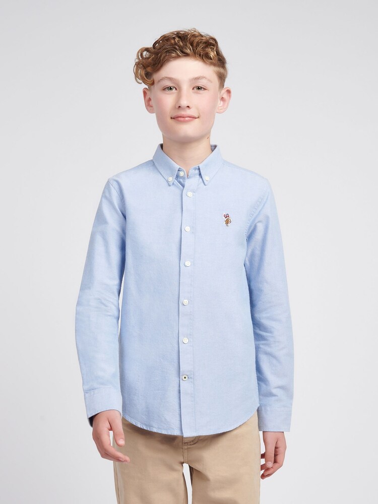 U.S. Polo Assn Blue Boys Oxford Shirt - Image 1 of 9