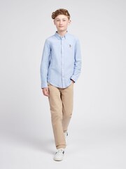 U.S. Polo Assn Blue Boys Oxford Shirt - Image 4 of 9