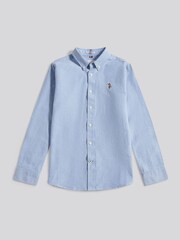 U.S. Polo Assn Blue Boys Oxford Shirt - Image 6 of 9