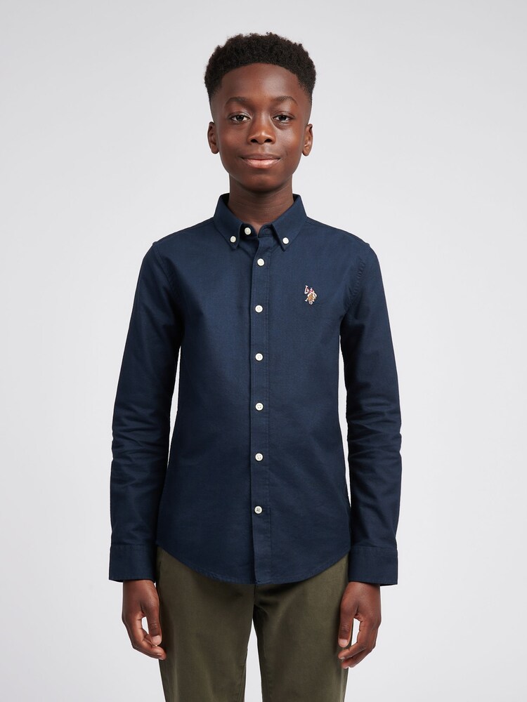 U.S. Polo Assn Navy Blue Boys Oxford Shirt - Image 1 of 9