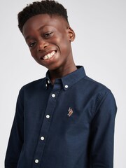 U.S. Polo Assn Navy Blue Boys Oxford Shirt - Image 2 of 9